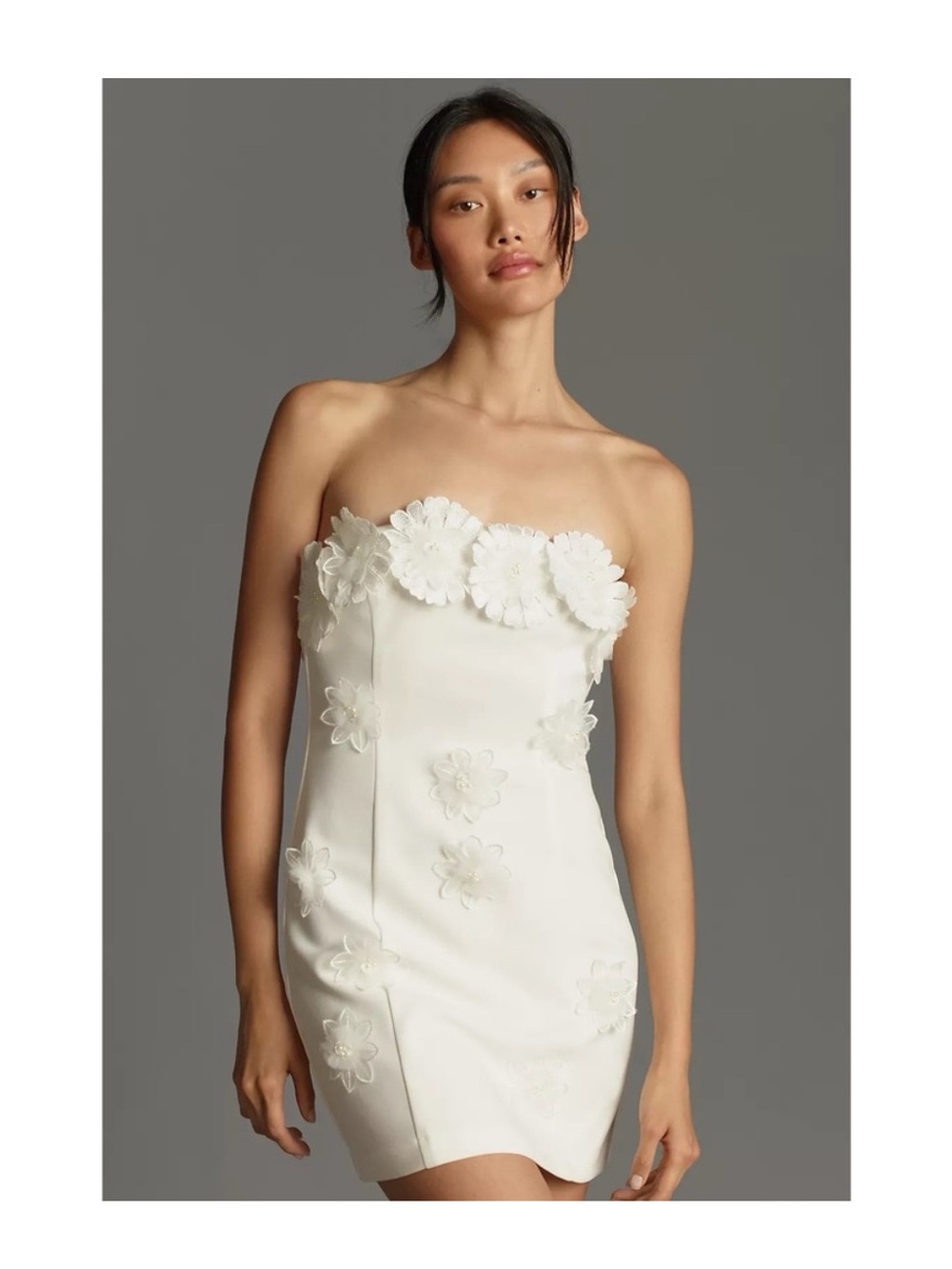Elliatt | Charlotte Strapless Mini Dress in White